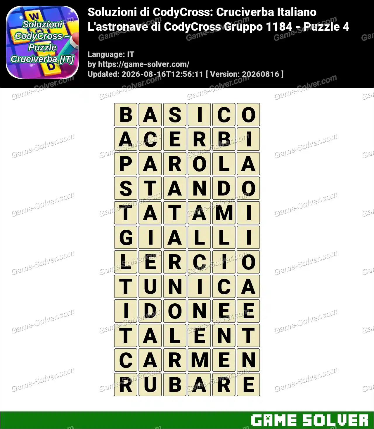 Soluzioni di CodyCross: Cruciverba Italiano L’astronave di CodyCross Gruppo 1184 – Puzzle 4